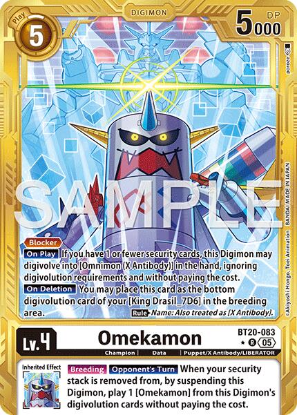 Omekamon [BT20-083] (Gold Border) [Advanced Booster Digimon Generation] | Anubis Games and Hobby