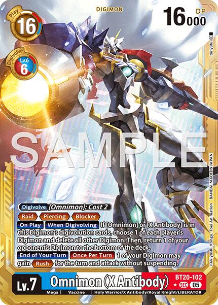 Omnimon [BT20-102] (X Antibody) (Gold Border) [Advanced Booster Digimon Generation] | Anubis Games and Hobby
