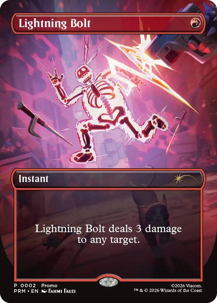 Lightning Bolt (Borderless) [Wizards Play Network 2026] | Anubis Games and Hobby