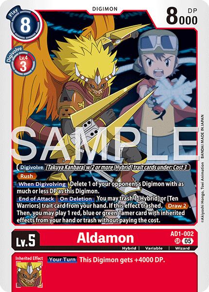 Aldamon [AD1-002] [Advanced Booster Digimon Generation] | Anubis Games and Hobby