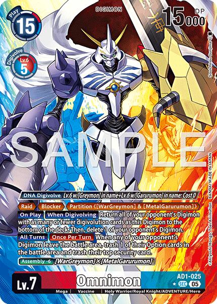 Omnimon [AD1-025] (Alternate Art) [Advanced Booster Digimon Generation] | Anubis Games and Hobby