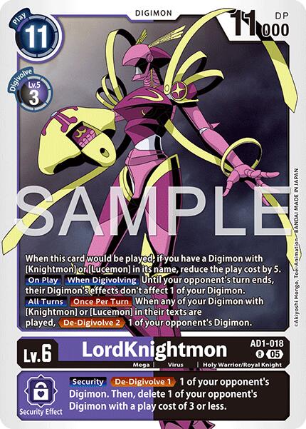 LordKnightmon [AD1-018] [Advanced Booster Digimon Generation] | Anubis Games and Hobby