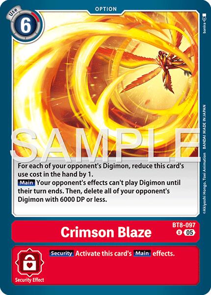 Crimson Blaze [BT8-097] [Advanced Booster Digimon Generation] | Anubis Games and Hobby