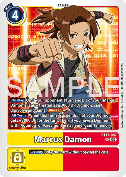 Marcus Damon [BT17-087] (Reprint) [Advanced Booster Digimon Generation] | Anubis Games and Hobby