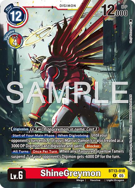 ShineGreymon [BT13-018] - BT13-018 [Advanced Booster Digimon Generation] | Anubis Games and Hobby