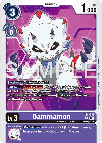 Gammamon [LM-016] [Advanced Booster Digimon Generation] | Anubis Games and Hobby