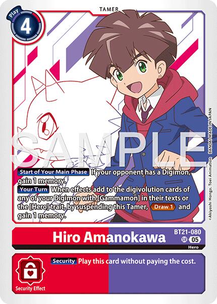 Hiro Amanokawa [BT21-080] - BT21-080 (Reprint) [Advanced Booster Digimon Generation] | Anubis Games and Hobby