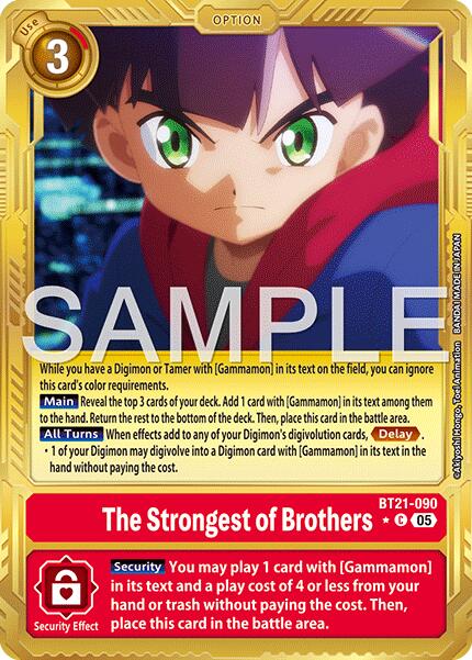 The Strongest of Brothers [BT21-090] (Gold Border) [Advanced Booster Digimon Generation] | Anubis Games and Hobby