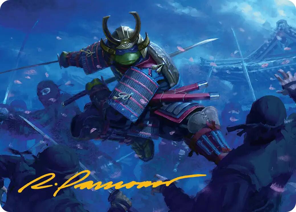 Leonardo, Sewer Samurai Art Card (1/54) (Gold-Stamped Signature) [Teenage Mutant Ninja Turtles Art Series] | Anubis Games and Hobby