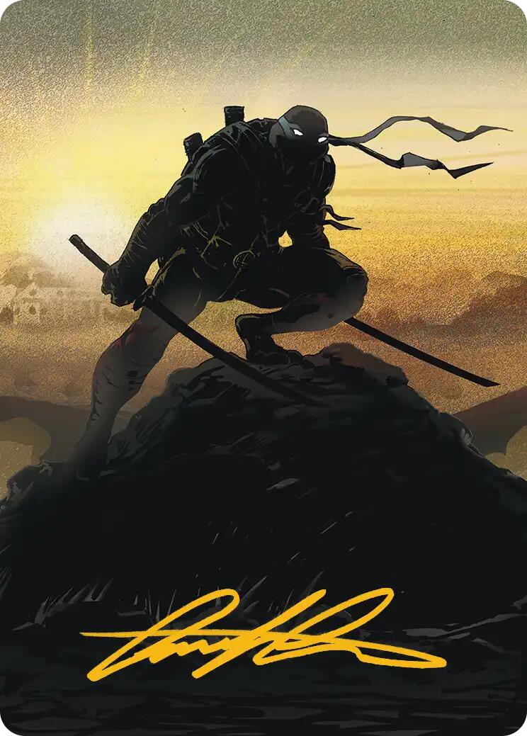 Leonardo, Sewer Samurai Art Card (20/54) (Gold-Stamped Signature) [Teenage Mutant Ninja Turtles Art Series] | Anubis Games and Hobby