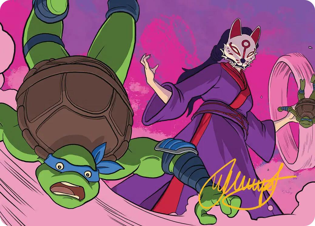 Kitsune's Technique Art Card (Gold-Stamped Signature) [Teenage Mutant Ninja Turtles Art Series] | Anubis Games and Hobby