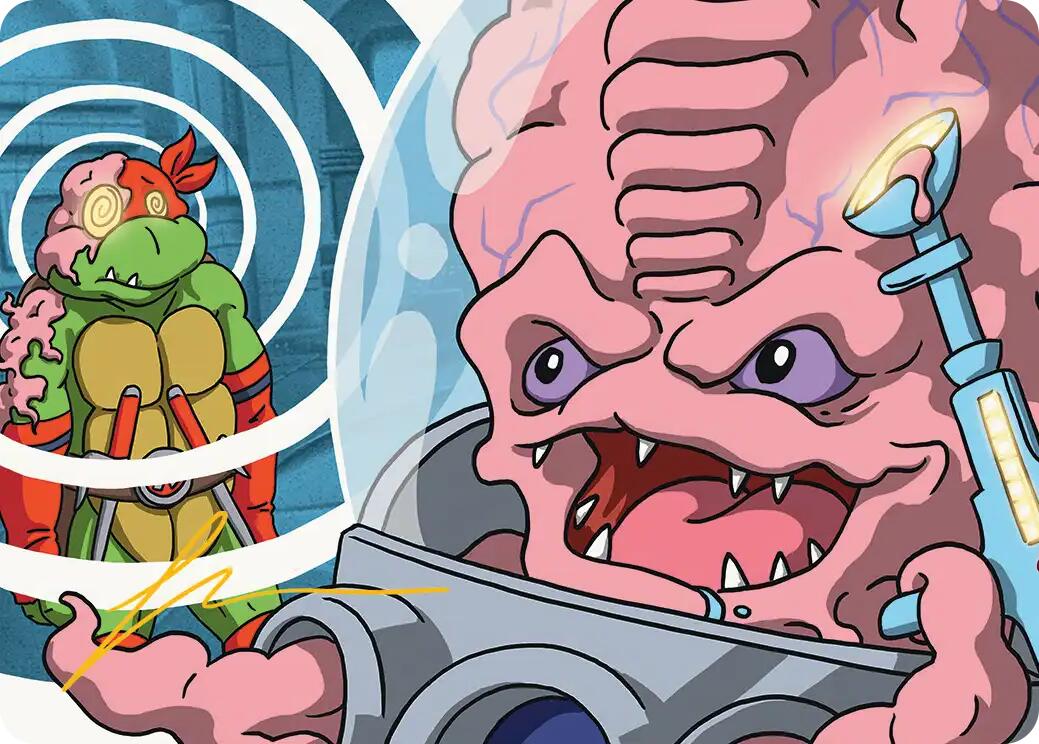 Krang, Master Mind Art Card (25/54) (Gold-Stamped Signature) [Teenage Mutant Ninja Turtles Art Series] | Anubis Games and Hobby