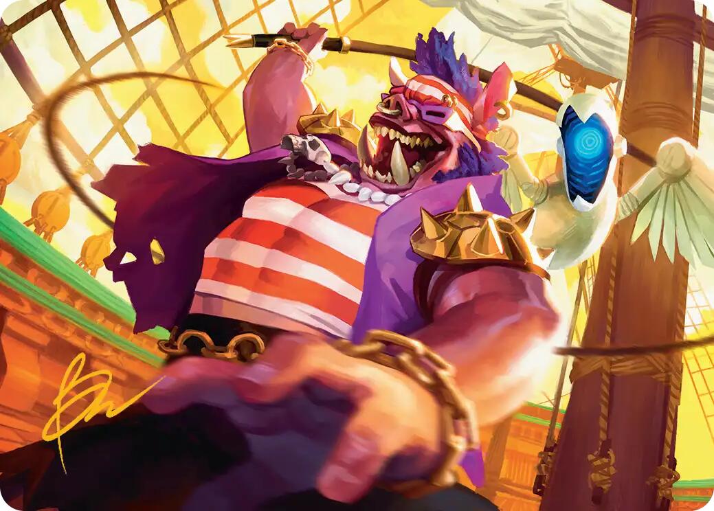 Bebop, Skull & Crossbones Art Card (Gold-Stamped Signature) [Teenage Mutant Ninja Turtles Art Series] | Anubis Games and Hobby