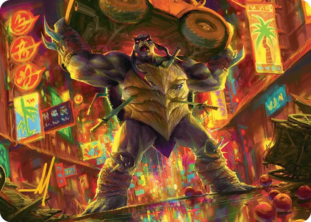 Slash, Reptile Rampager Art Card (Gold-Stamped Signature) [Teenage Mutant Ninja Turtles Art Series] | Anubis Games and Hobby