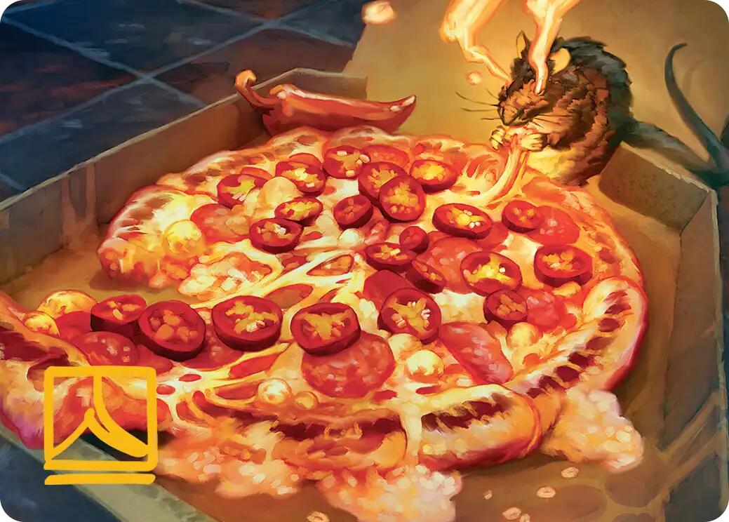 Spicy Oatmeal Pizza Art Card (Gold-Stamped Signature) [Teenage Mutant Ninja Turtles Art Series] | Anubis Games and Hobby