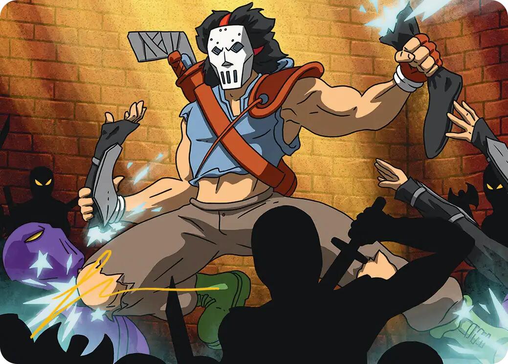 Casey Jones, Vigilante Art Card (Gold-Stamped Signature) [Teenage Mutant Ninja Turtles Art Series] | Anubis Games and Hobby