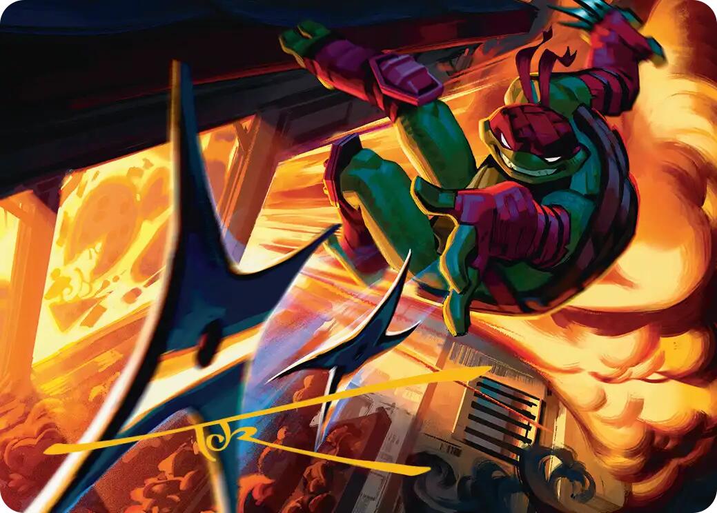 Storm of Steel Art Card (Gold-Stamped Signature) [Teenage Mutant Ninja Turtles Art Series] | Anubis Games and Hobby