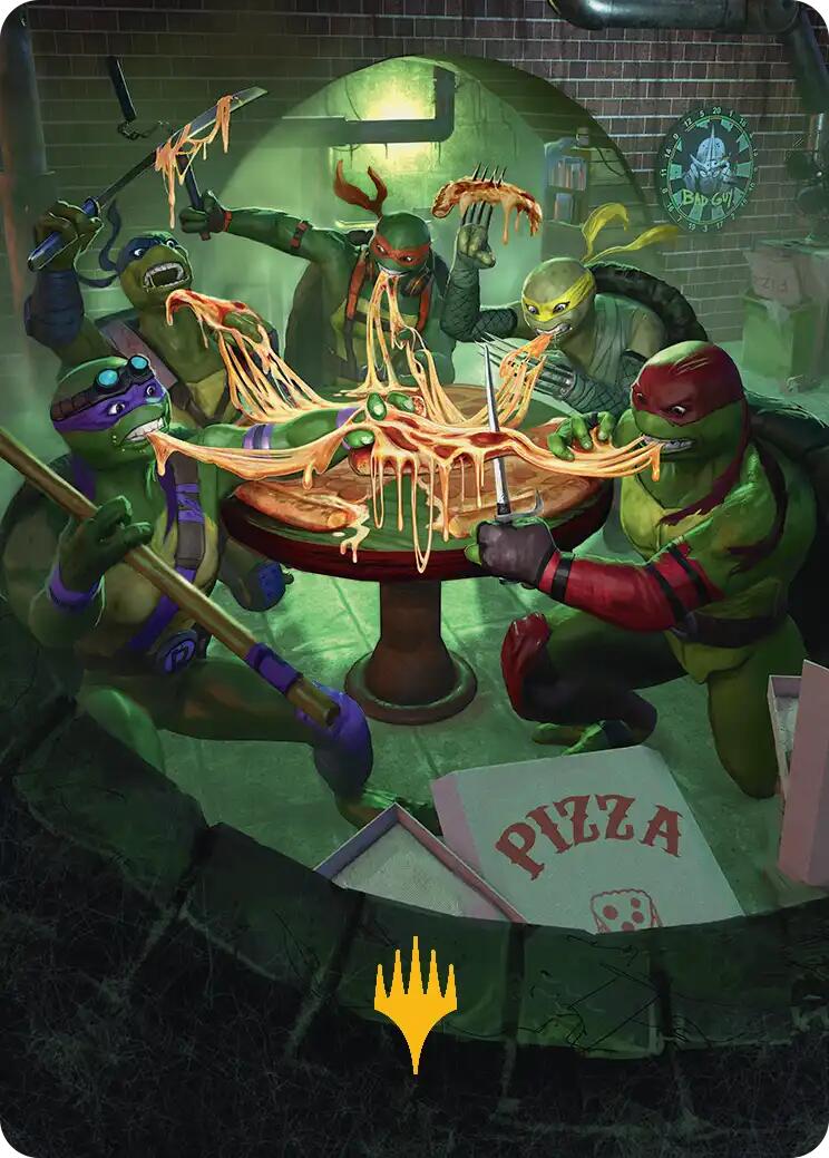 Food Chain Art Card (Gold-Stamped) [Teenage Mutant Ninja Turtles Art Series] | Anubis Games and Hobby
