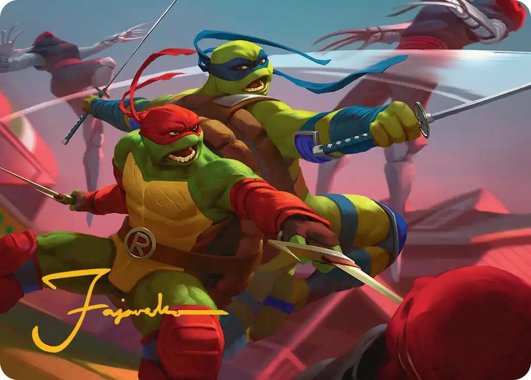 Raph & Leo, Sibling Rivals Art Card (Gold-Stamped Signature) [Teenage Mutant Ninja Turtles Art Series] | Anubis Games and Hobby