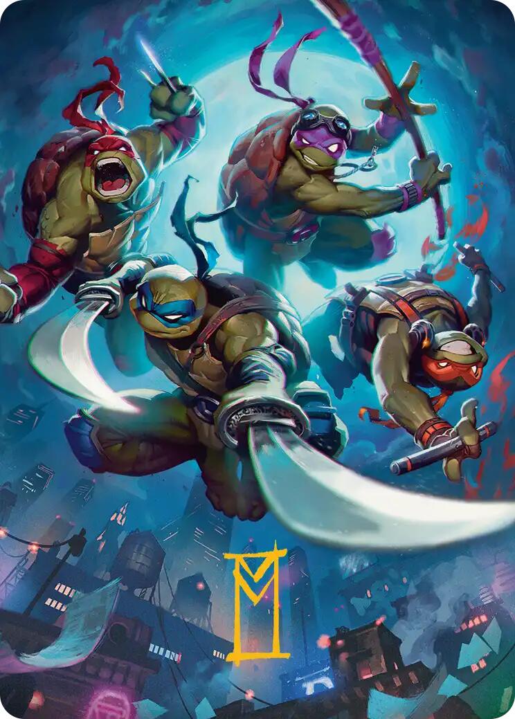 Heroes in a Half Shell Art Card (Gold-Stamped Signature) [Teenage Mutant Ninja Turtles Art Series] | Anubis Games and Hobby