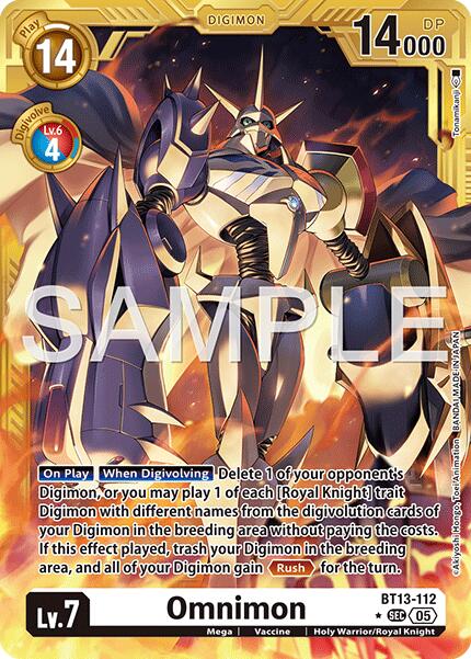 Omnimon [BT13-112] (Gold Border) [Advanced Booster Digimon Generation] | Anubis Games and Hobby