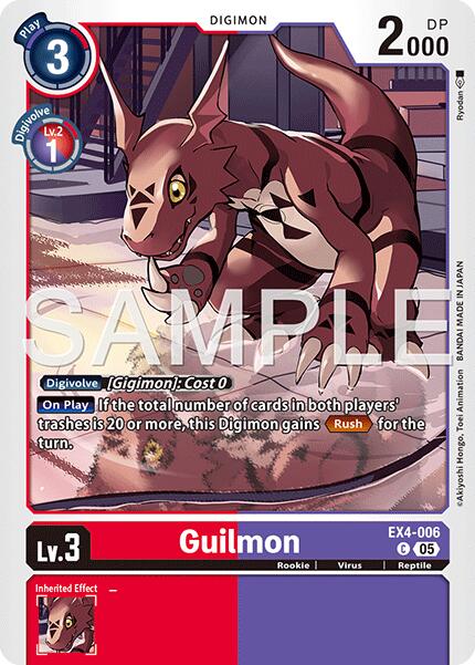 Guilmon [EX4-006] (Foil Reprint) [Advanced Booster Digimon Generation] | Anubis Games and Hobby