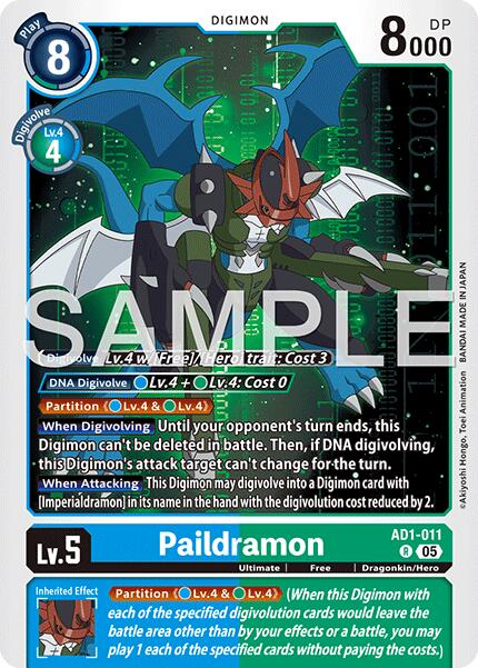 Paildramon [AD1-011] [Advanced Booster Digimon Generation] | Anubis Games and Hobby