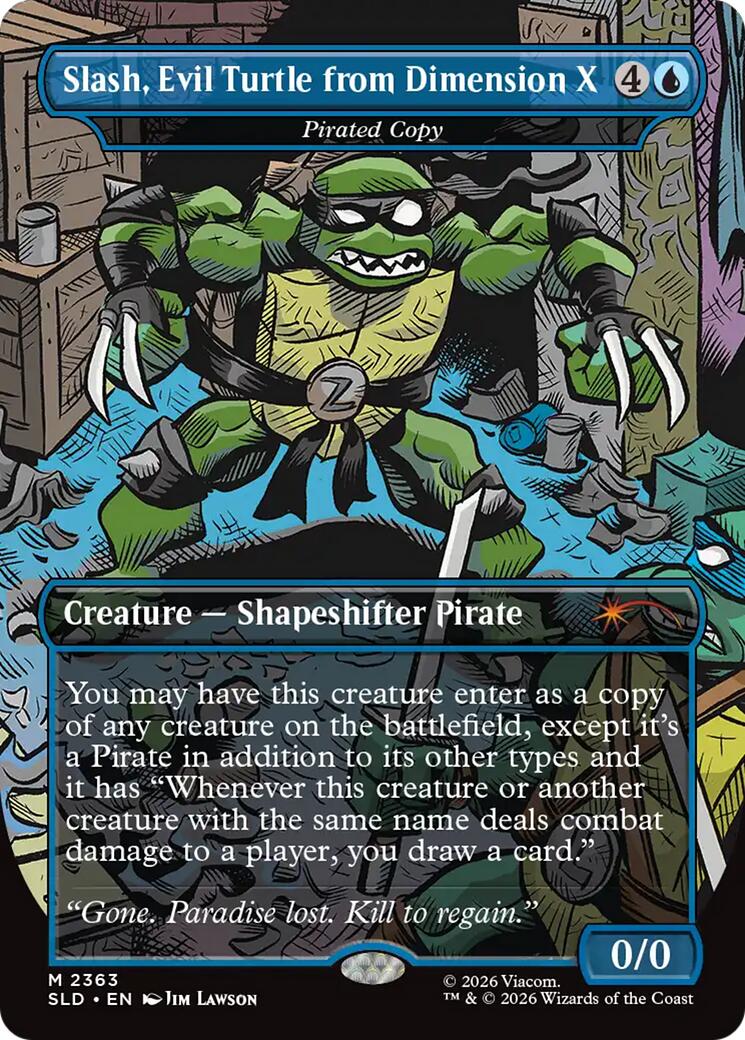 Slash, Evil Turtle from Dimension X - Pirated Copy [Secret Lair Drop Series] | Anubis Games and Hobby
