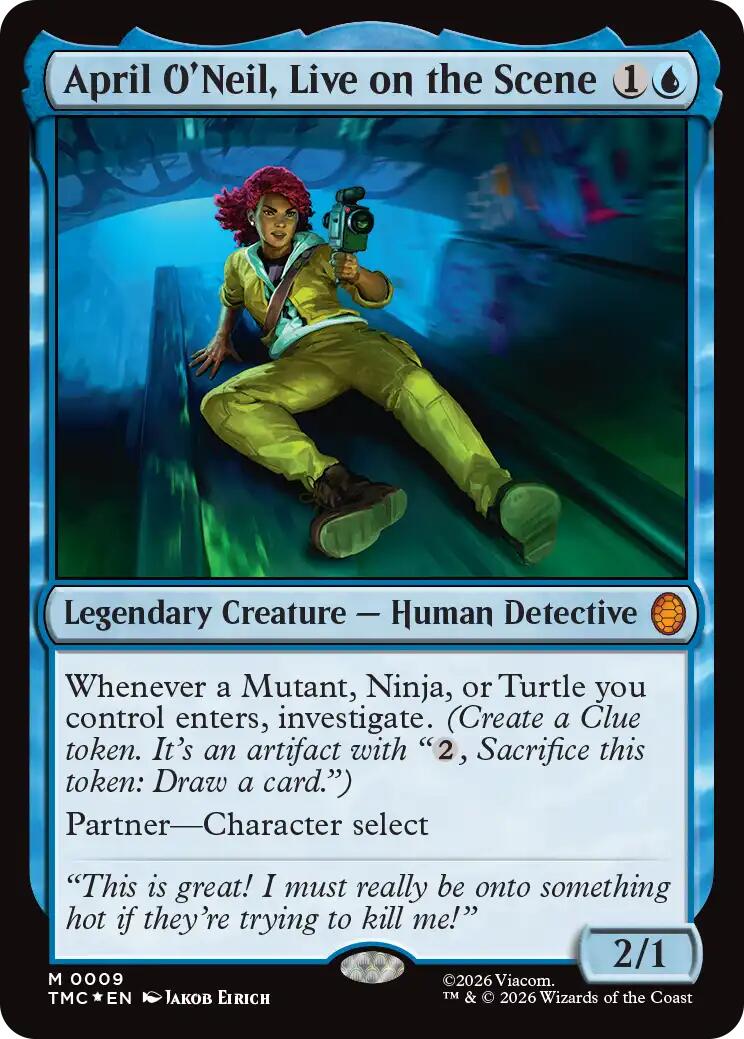 April O'Neil, Live on the Scene (Surge Foil) [Teenage Mutant Ninja Turtles Commander] | Anubis Games and Hobby