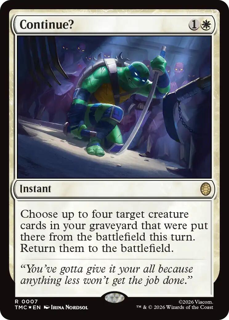 Continue? (Surge Foil) [Teenage Mutant Ninja Turtles Commander] | Anubis Games and Hobby