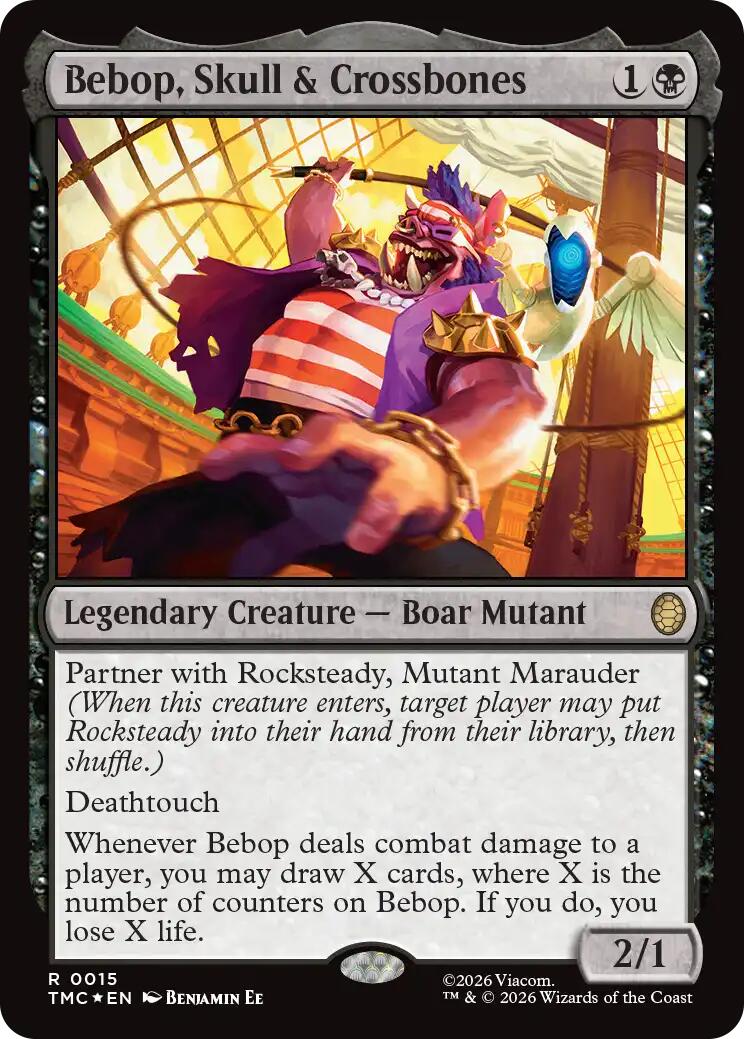 Bebop, Skull & Crossbones (Surge Foil) [Teenage Mutant Ninja Turtles Commander] | Anubis Games and Hobby