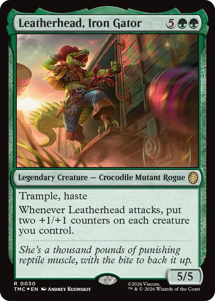 Leatherhead, Iron Gator (Surge Foil) [Teenage Mutant Ninja Turtles Commander] | Anubis Games and Hobby