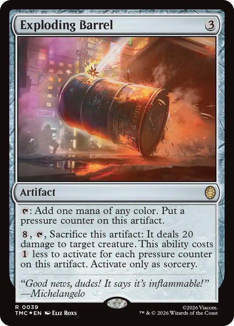 Exploding Barrel (Surge Foil) [Teenage Mutant Ninja Turtles Commander] | Anubis Games and Hobby