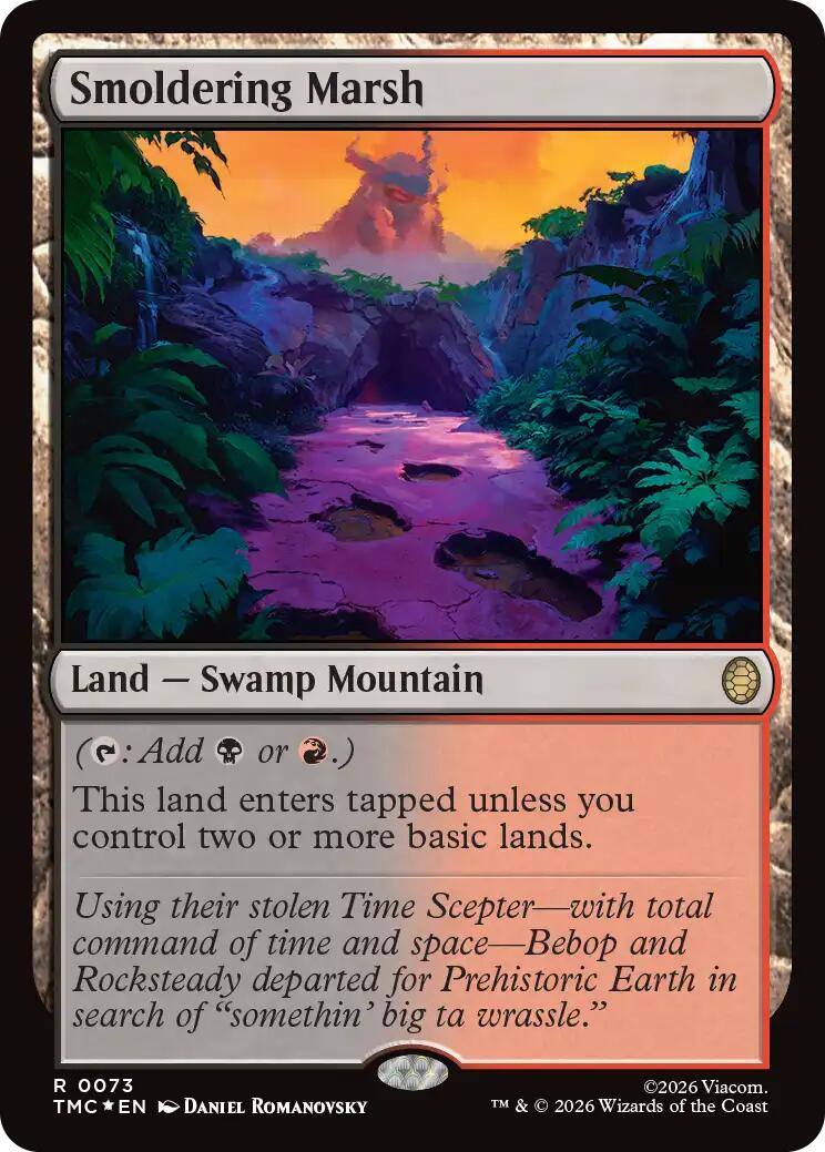 Smoldering Marsh (Surge Foil) [Teenage Mutant Ninja Turtles Commander] | Anubis Games and Hobby