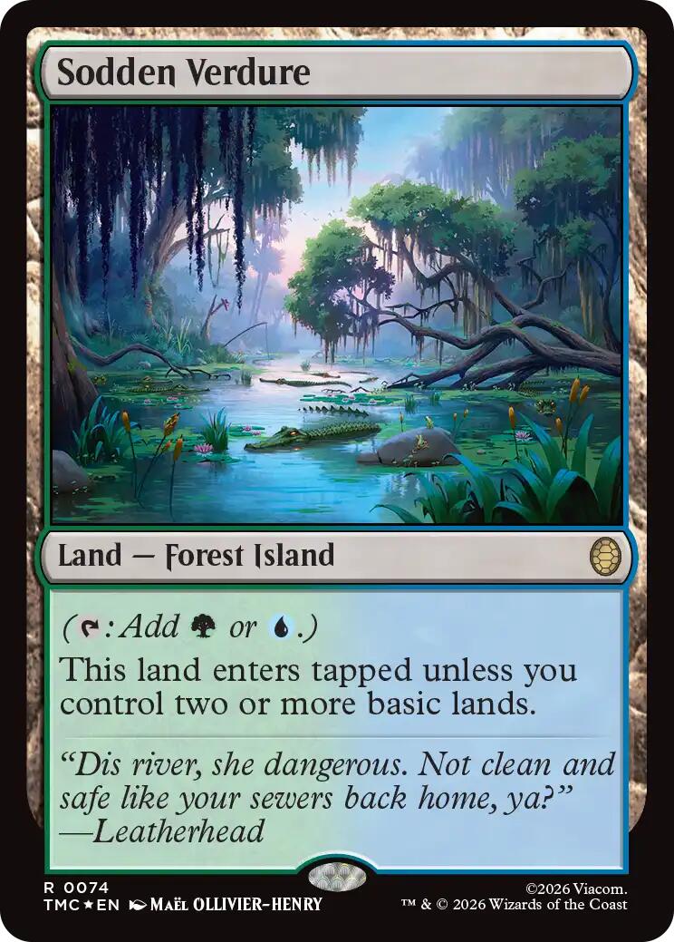 Sodden Verdure (Surge Foil) [Teenage Mutant Ninja Turtles Commander] | Anubis Games and Hobby
