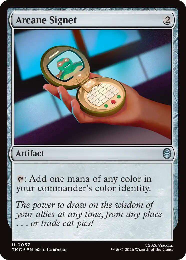 Arcane Signet (Surge Foil) [Teenage Mutant Ninja Turtles Commander] | Anubis Games and Hobby