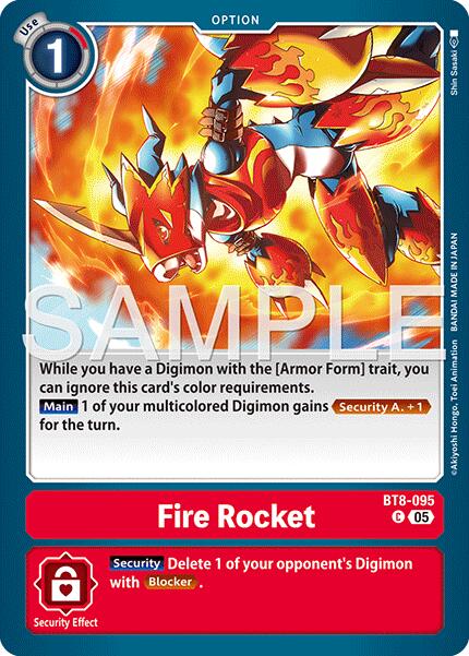 Fire Rocket [BT8-095] (Foil Reprint) [Advanced Booster Digimon Generation] | Anubis Games and Hobby