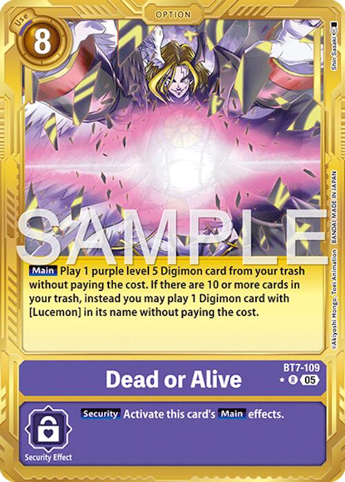 Dead or Alive [BT7-109] (Gold Border) [Advanced Booster Digimon Generation] | Anubis Games and Hobby