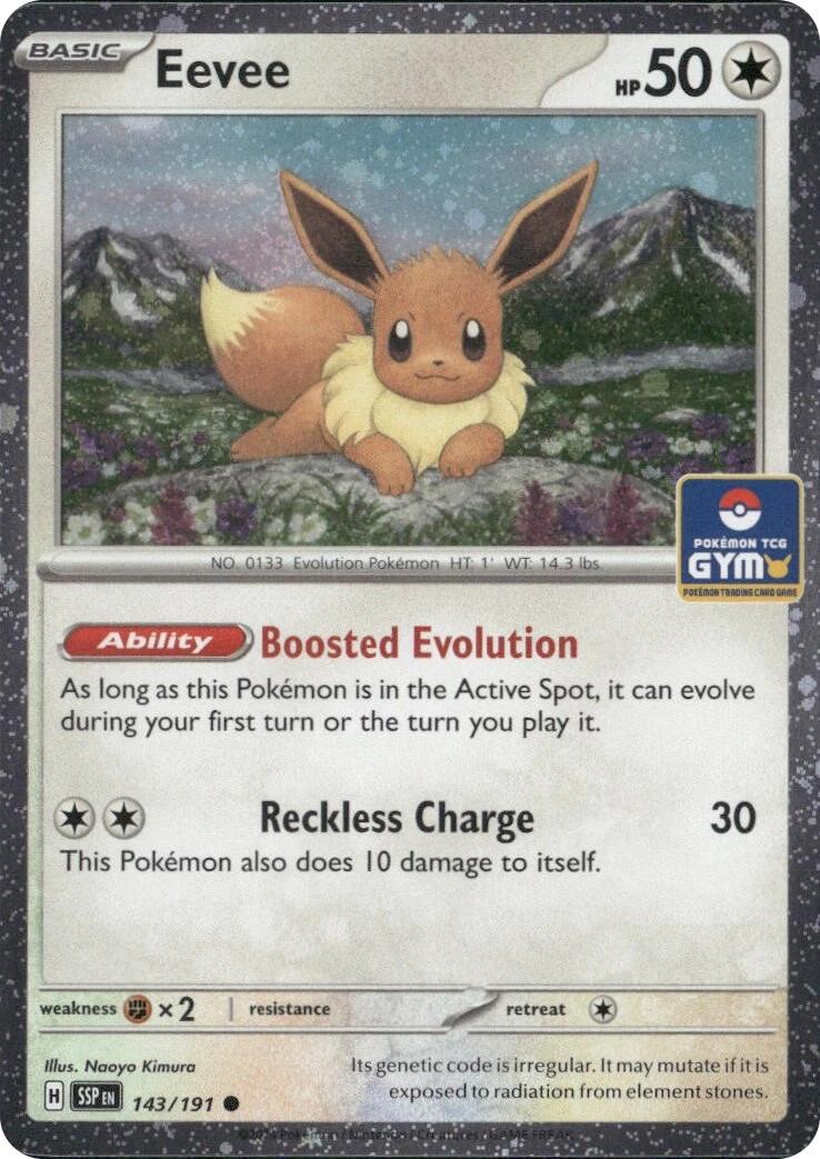Eevee (143/191) (Southeast Asia Exclusive) [League & Championship Cards] | Anubis Games and Hobby