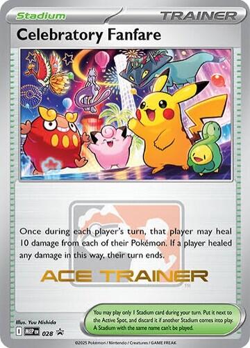 Celebratory Fanfare (028) (Ace Trainer) [Mega Evolution Promo] | Anubis Games and Hobby