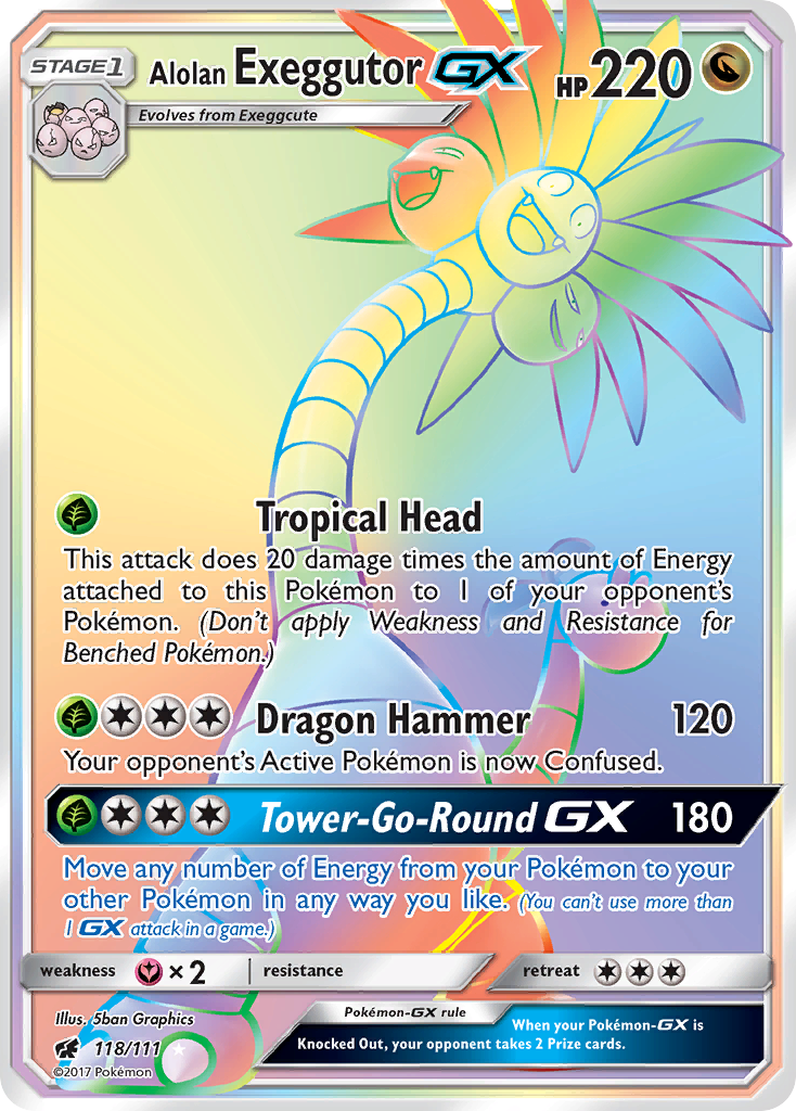 Alolan Exeggutor GX (118/111) [Sun & Moon: Crimson Invasion] | Anubis Games and Hobby