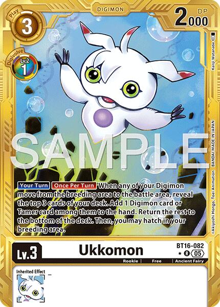 Ukkomon [BT16-082] (Gold Border) [Advanced Booster Digimon Generation] | Anubis Games and Hobby