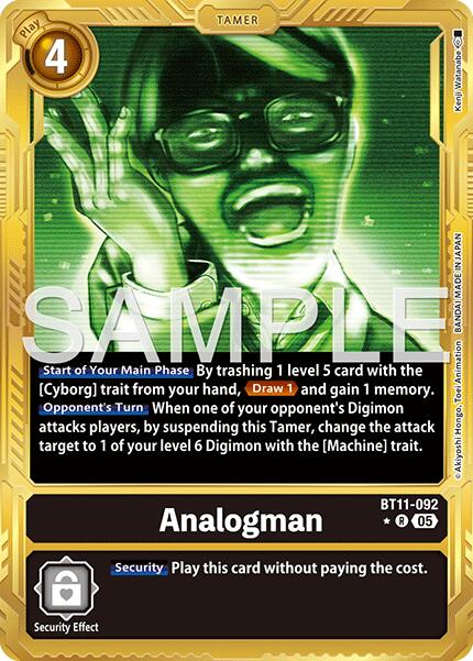 Analogman [BT11-092] (Gold Border) [Advanced Booster Digimon Generation] | Anubis Games and Hobby