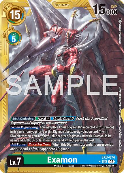 Examon [EX3-074] (Gold Border) [Advanced Booster Digimon Generation] | Anubis Games and Hobby