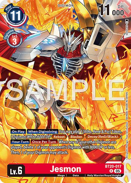 Jesmon [BT20-017] (Reprint) [Advanced Booster Digimon Generation] | Anubis Games and Hobby