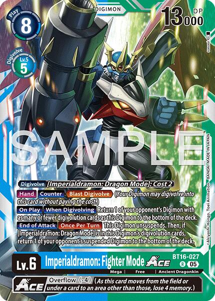Imperialdramon: Fighter Mode ACE [BT16-027] (Reprint) [Advanced Booster Digimon Generation] | Anubis Games and Hobby