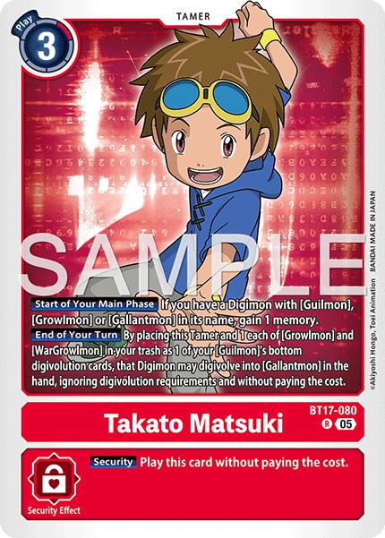 Takato Matsuki [BT17-080] (Reprint) [Advanced Booster Digimon Generation] | Anubis Games and Hobby