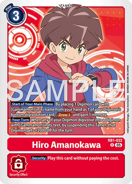 Hiro Amanokawa [RB1-032] (Reprint) [Advanced Booster Digimon Generation] | Anubis Games and Hobby
