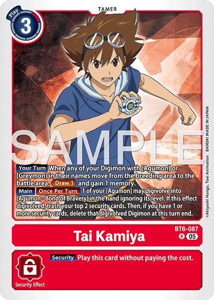 Tai Kamiya [BT6-087] (Reprint) [Advanced Booster Digimon Generation] | Anubis Games and Hobby