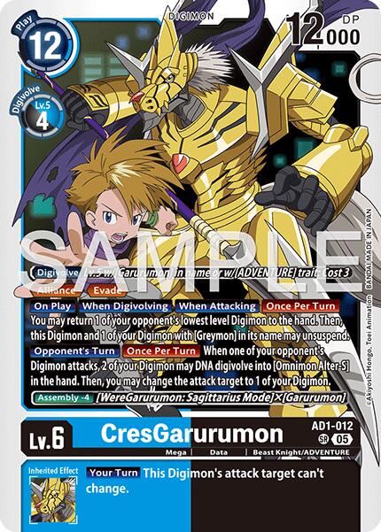 CresGarurumon [AD1-012] [Advanced Booster Digimon Generation] | Anubis Games and Hobby